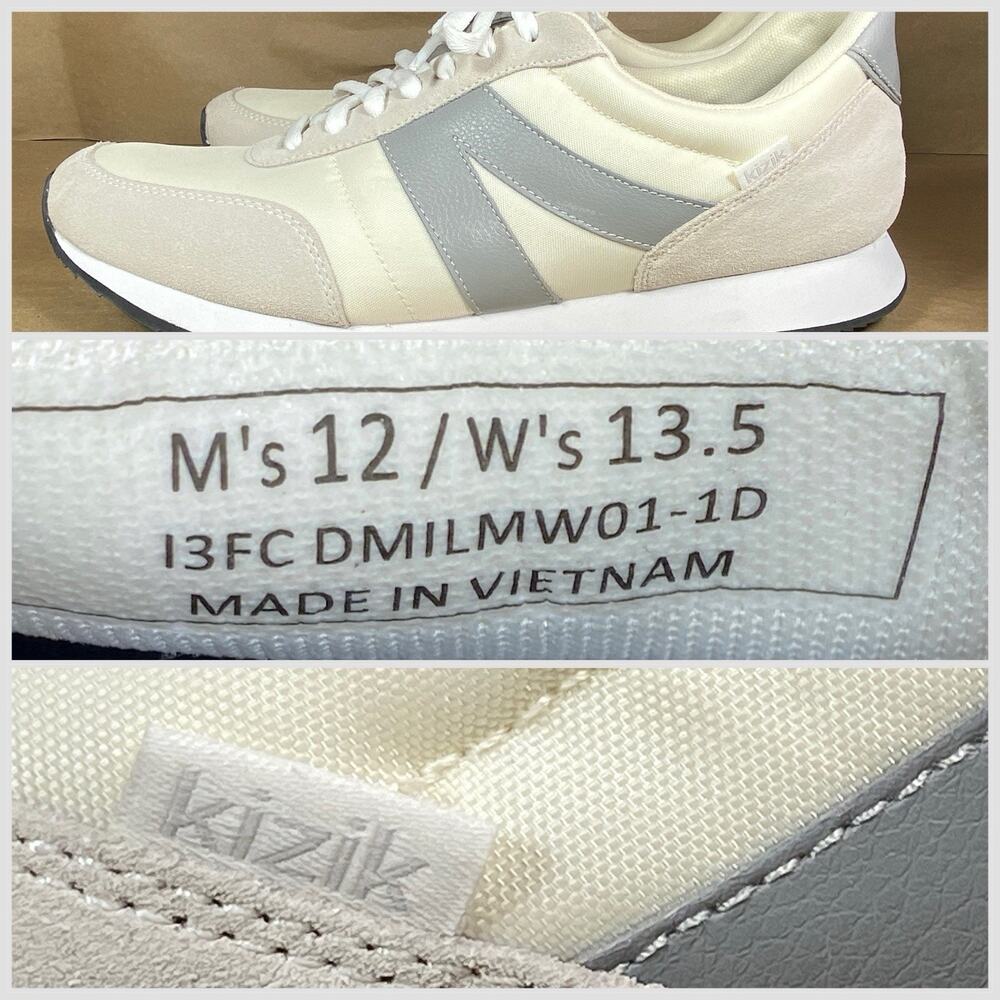 Kizik Milan Bone Men’s Size 12/Women’s 13.5‎ Mens Athletic Nylon Sneaker Comfort